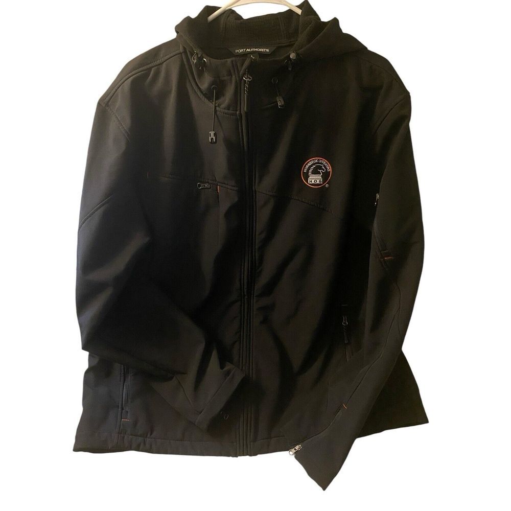 Port Authority Heavy‎ Duty Black Softshell Coat Large Excellent Weatherproof EUC